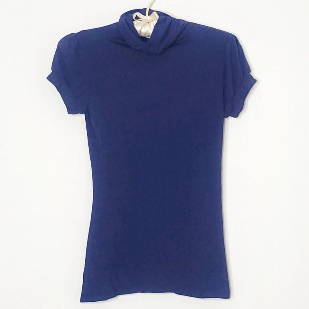 Fleurish Turtle Neck Short Sleeves Top Size S
